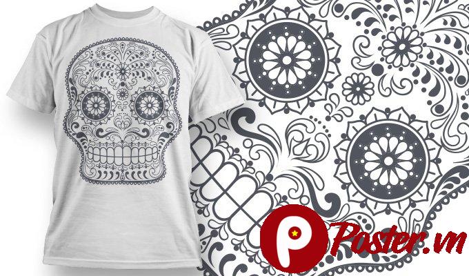 Vector đầu lâu Mexico