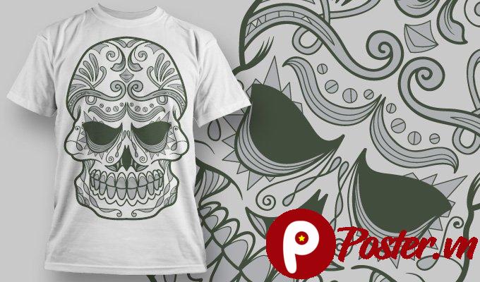 Vector đầu lâu phong cách tattoo