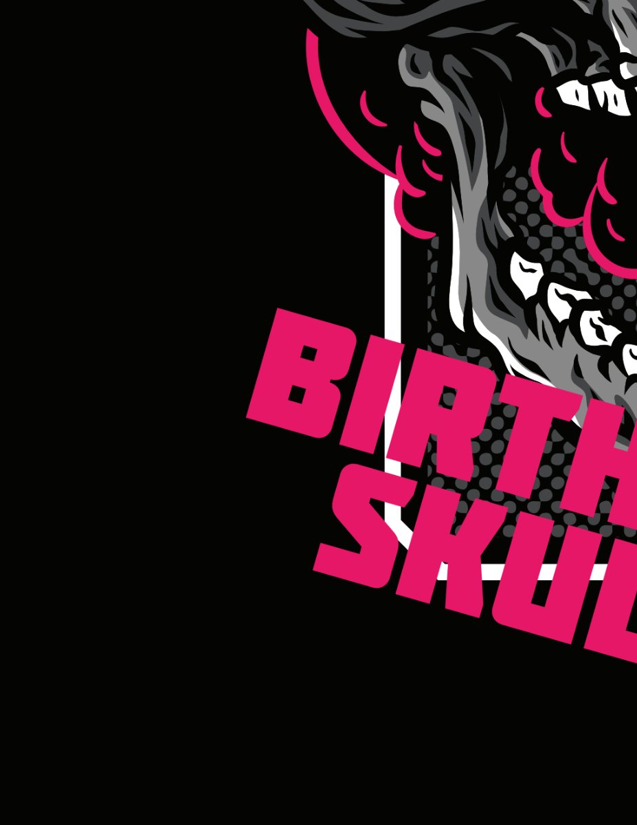 Vector đầu lâu phong cách punk rock