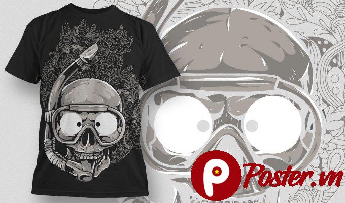 Vector đầu lâu thợ lặn