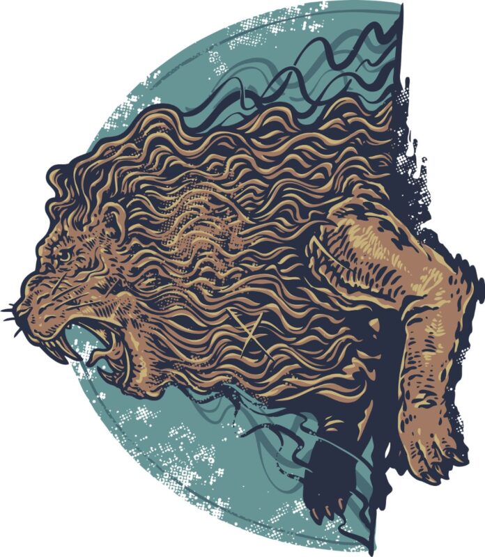 Vector đầu sư tử đồ họa