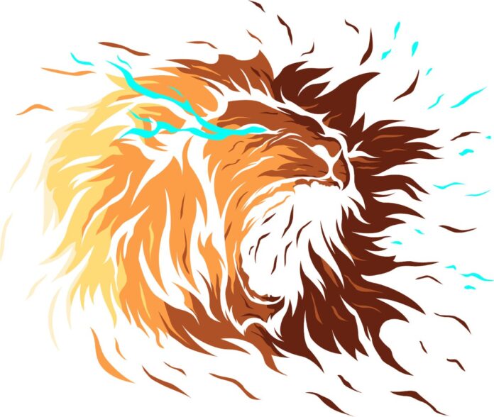 Vector đầu sư tử mạnh mẽ