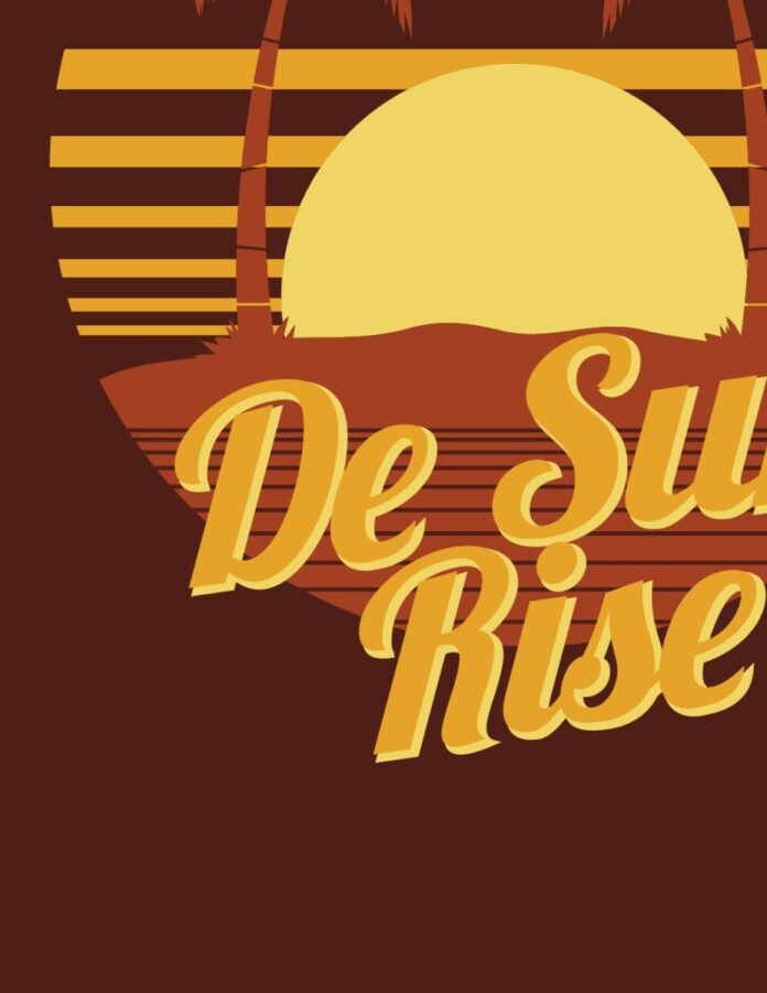 Vector De Su Rise phong cách retro