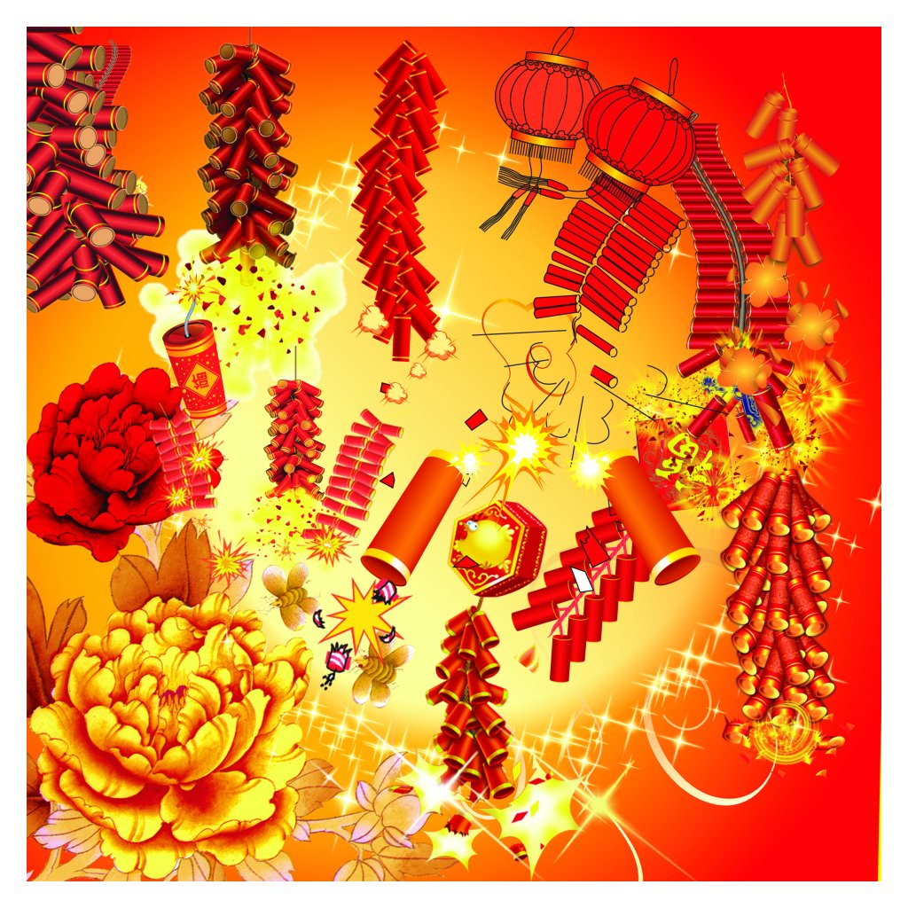 Vector đèn lồng pháo Tết