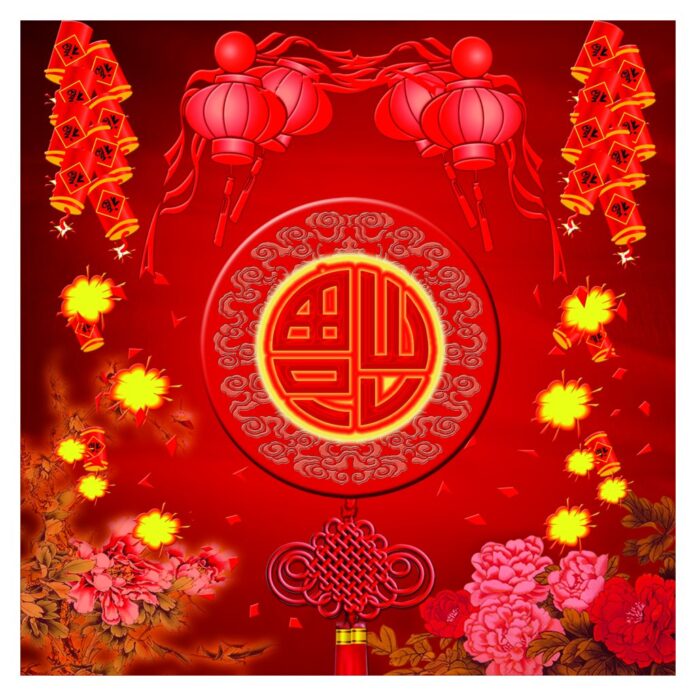 vector đèn lồng pháo Tết