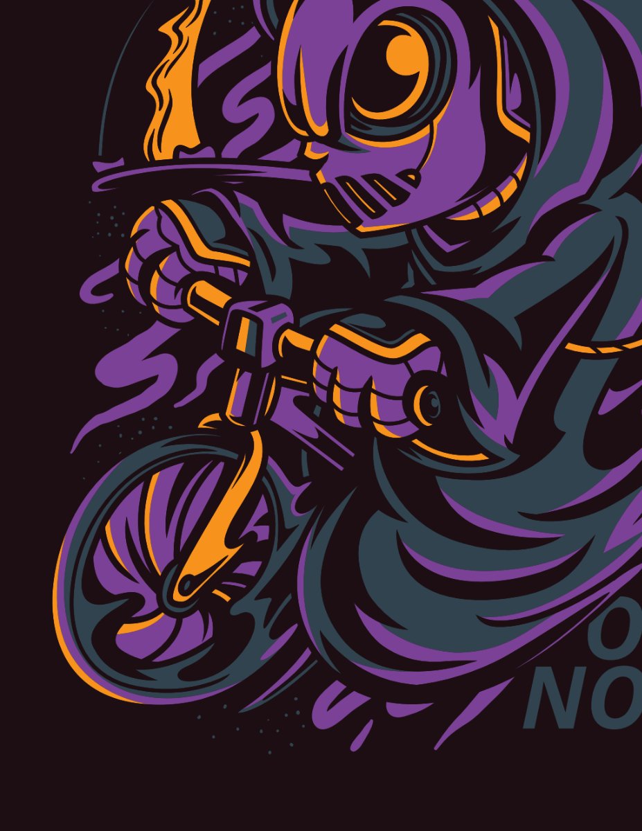 Vector đồ họa áo thun biker