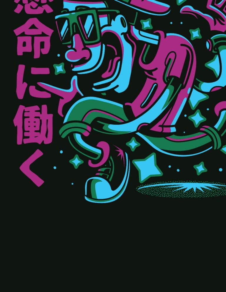 Vector đồ họa áo thun phong cách Nhật