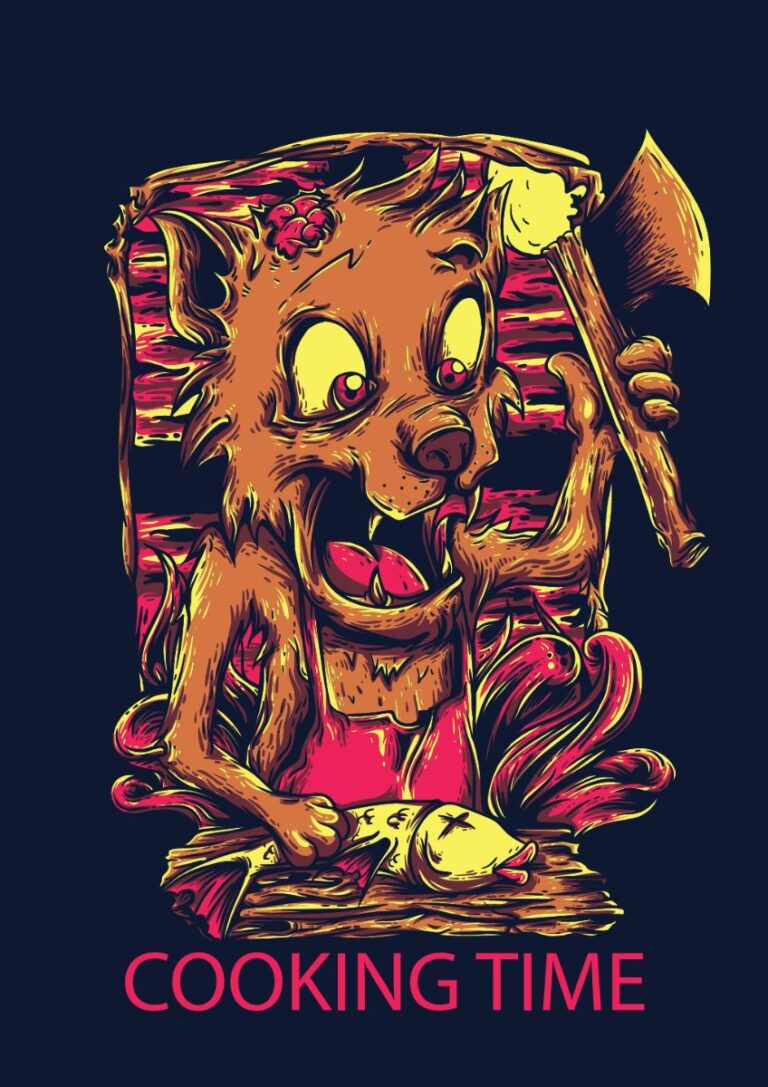 Vector Cooking Time Kinh Dị