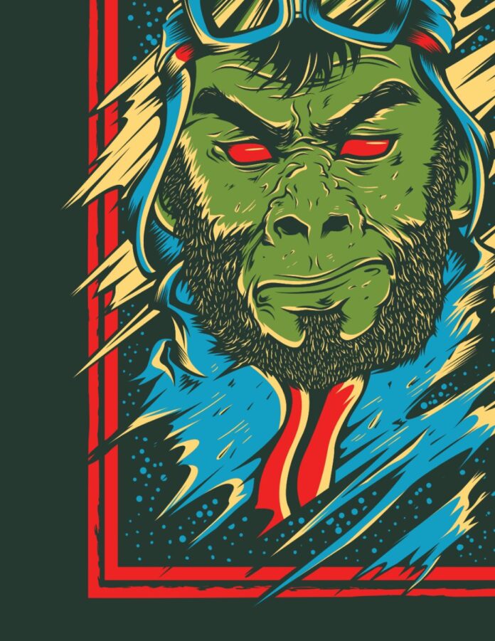 Vector Đồ Họa Gorilla Phi Công