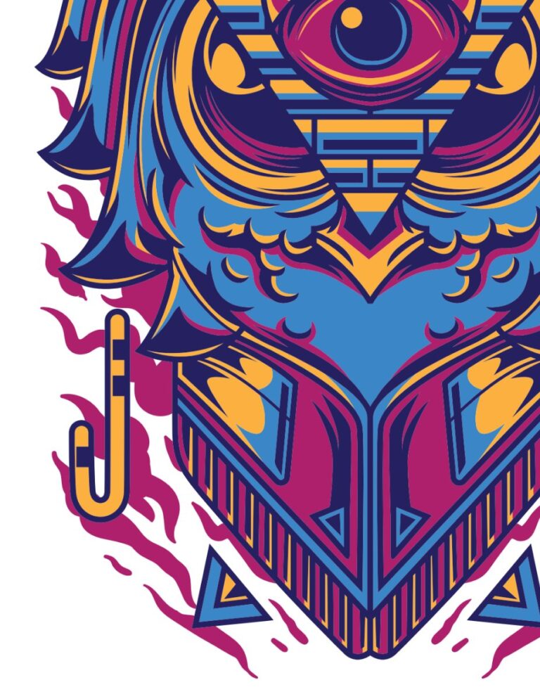 Vector Đồ Họa Mắt Cú Huyền Bí