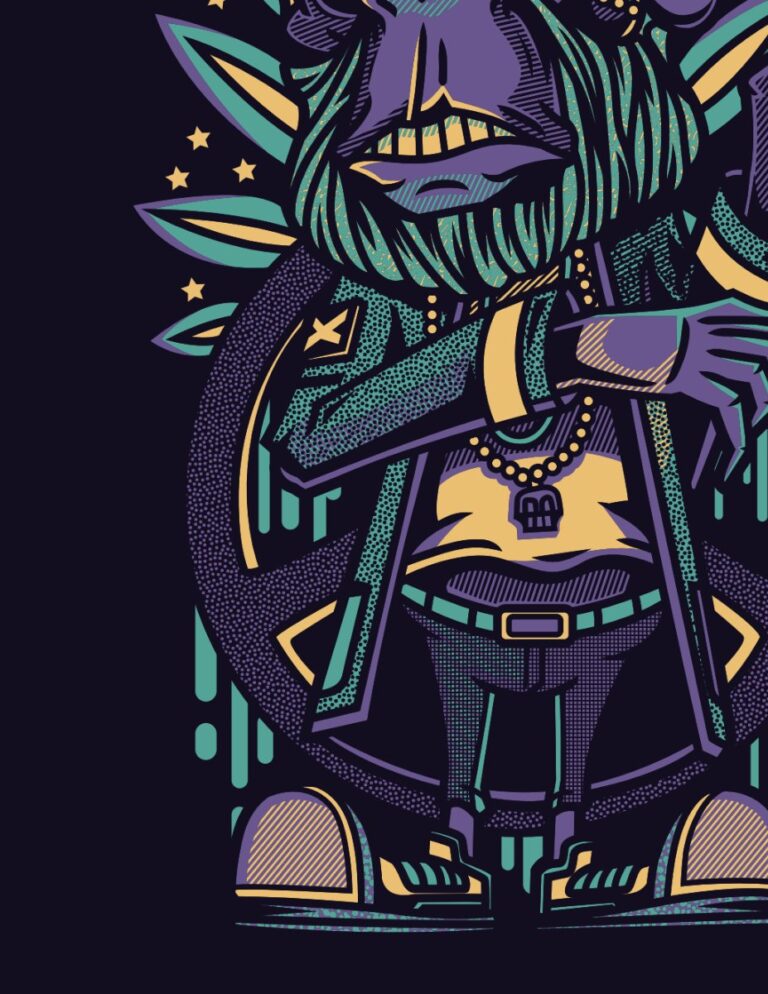 Vector đồ họa nhân vật hip hop