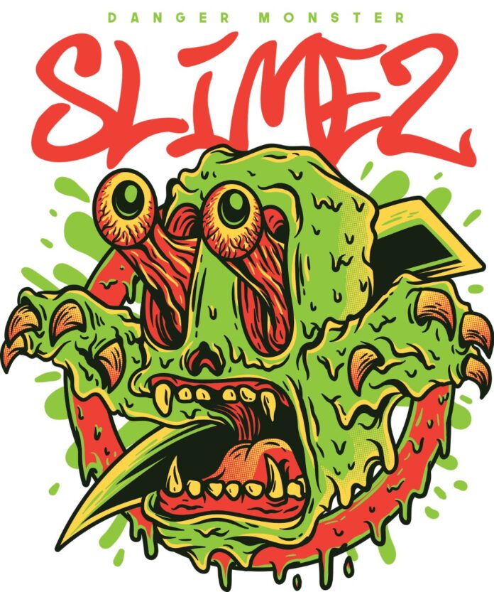 Vector quái vật Slime kinh dị