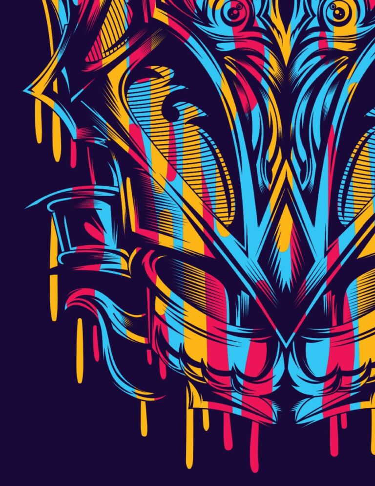 Vector đồ họa trừu tượng sặc sỡ