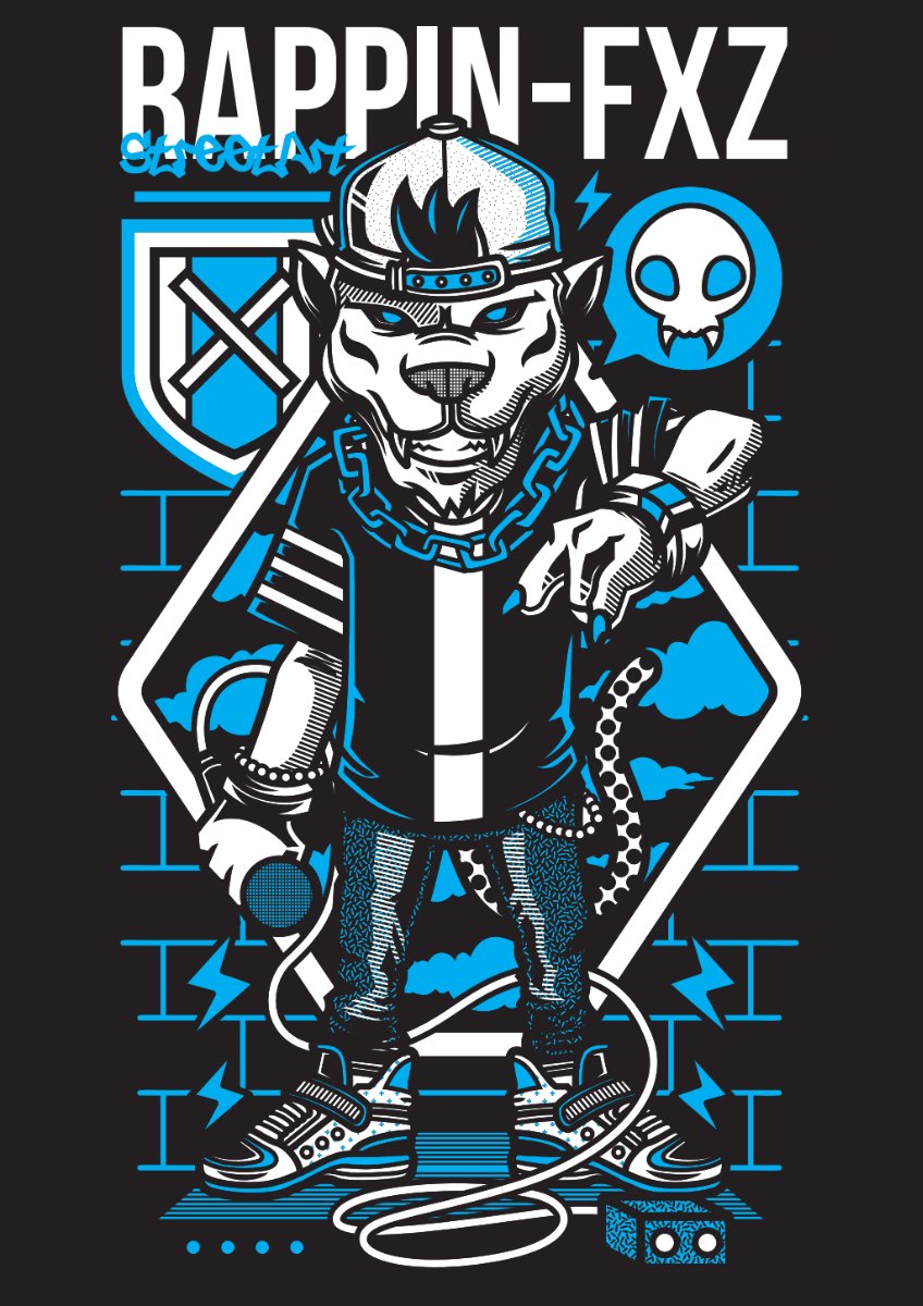 Vector Đồ Họa Zombie Rapper