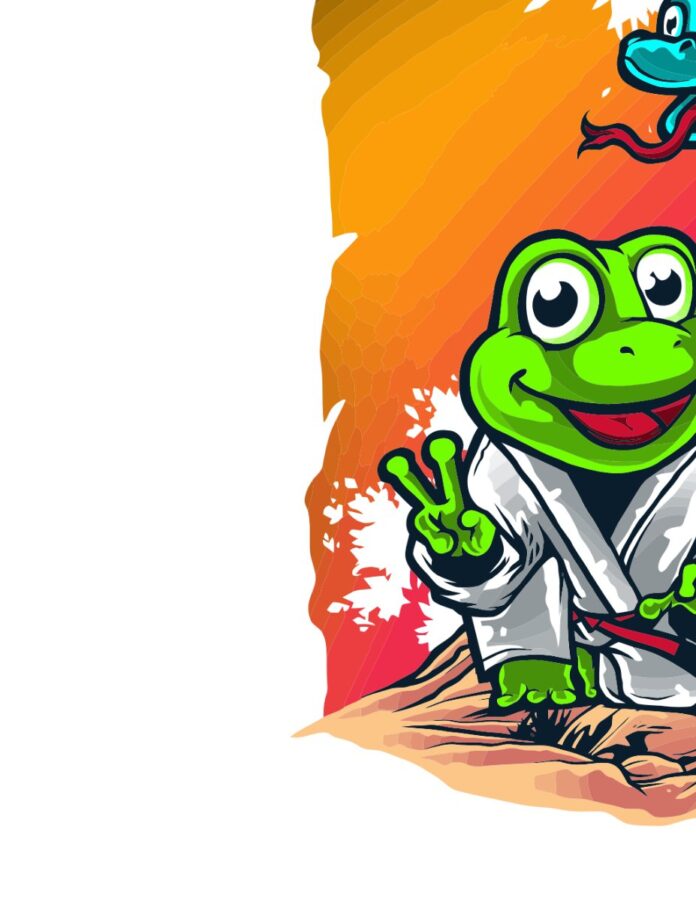 Vector Ếch Jiu-Jitsu