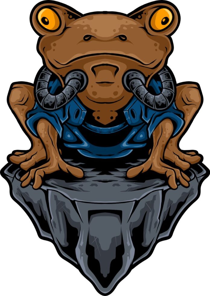 Vector ếch robot độc đáo