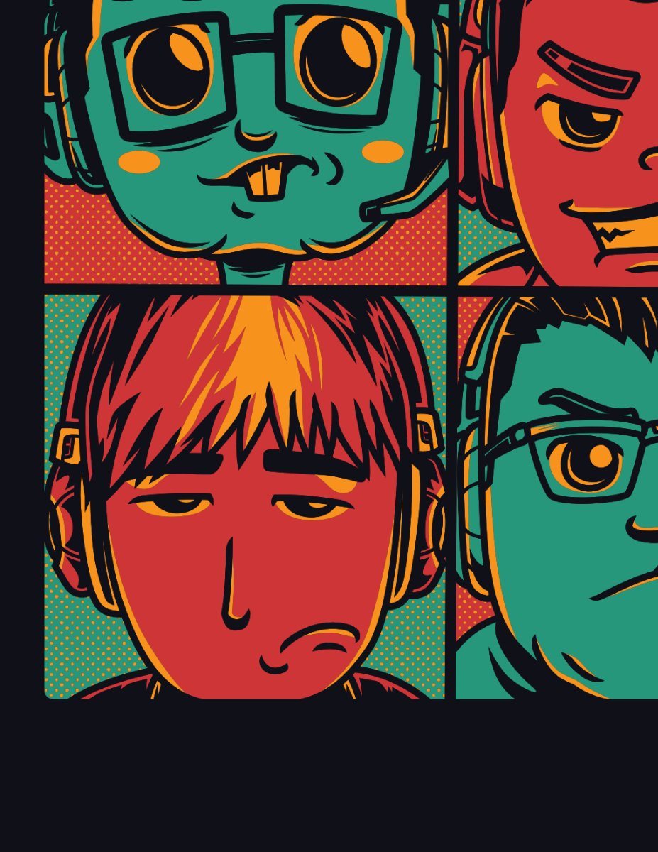 Vector game thủ đồ họa độc đáo