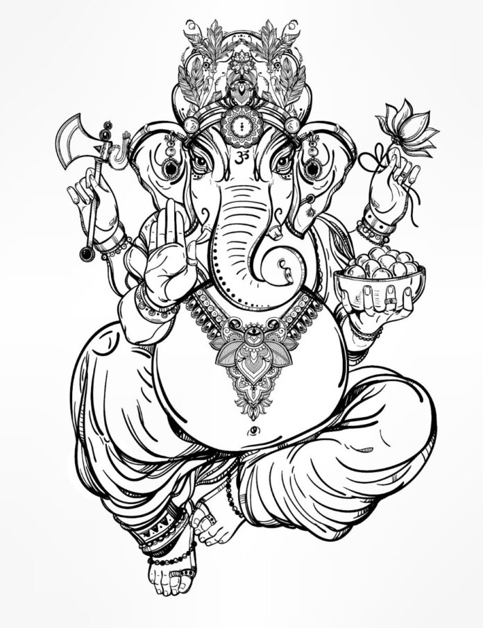 Vector Ganesha Ấn Độ