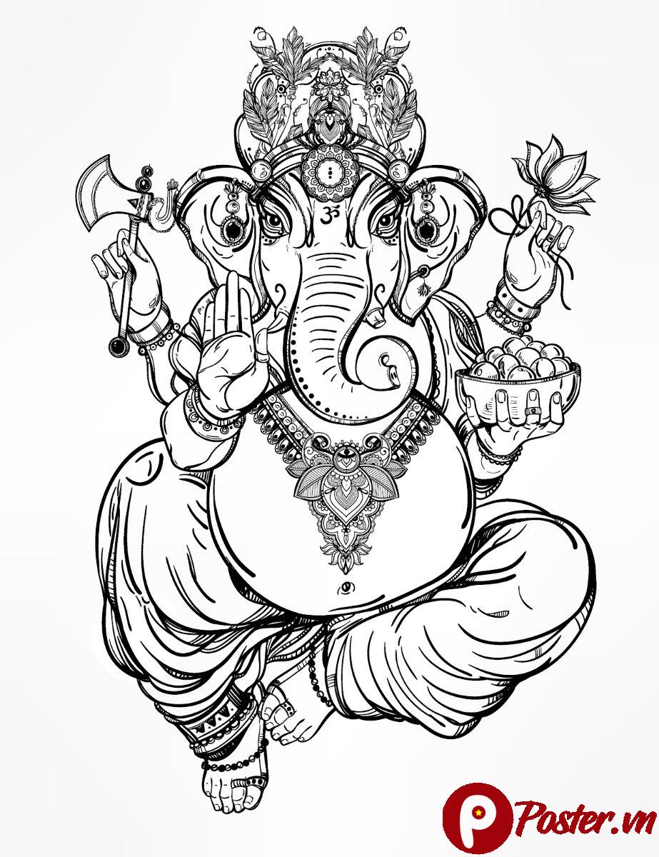 Vector Ganesha Ấn Độ