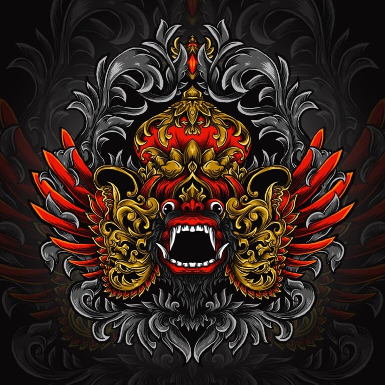 Vector Garuda Barong Bali Đồ Họa