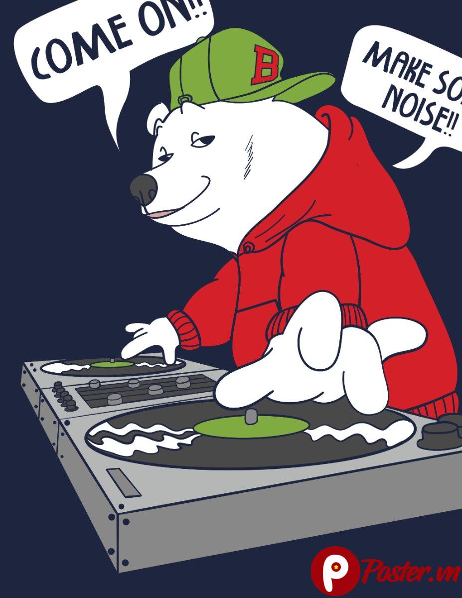 Vector Gấu DJ Độc Đáo