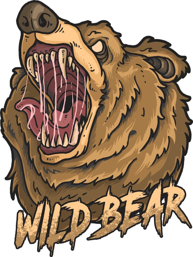 Vector gấu hoang dã dữ tợn