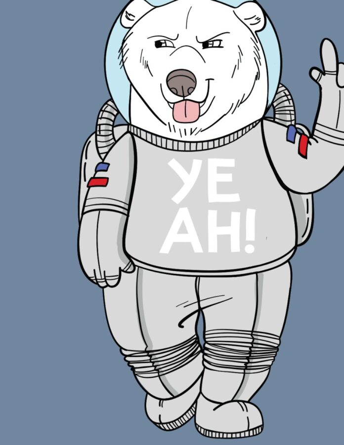 Vector Gấu Phi Hành Gia