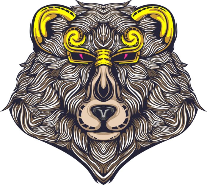 Vector gấu phong cách tribal