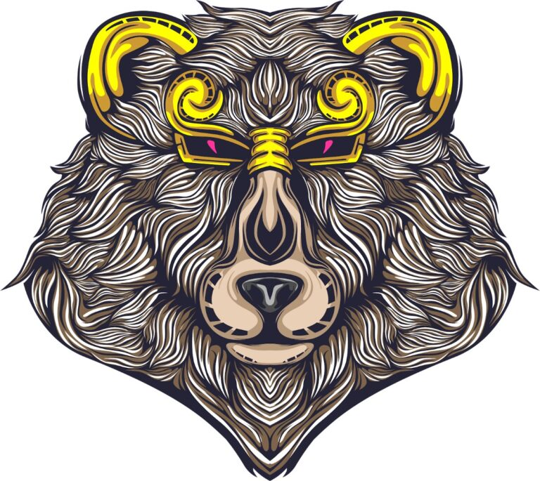 Vector gấu phong cách tribal