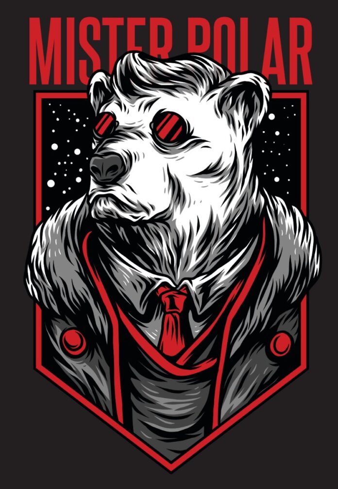 Vector Gấu Trắng Zombie Độc Đáo