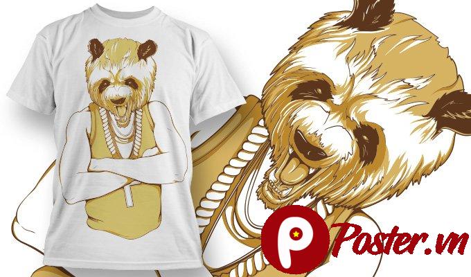 Vector gấu trúc hip hop