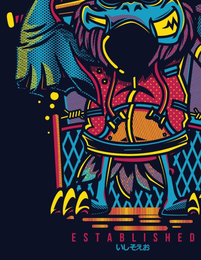 Vector Gorilla Graffiti Mạnh Mẽ