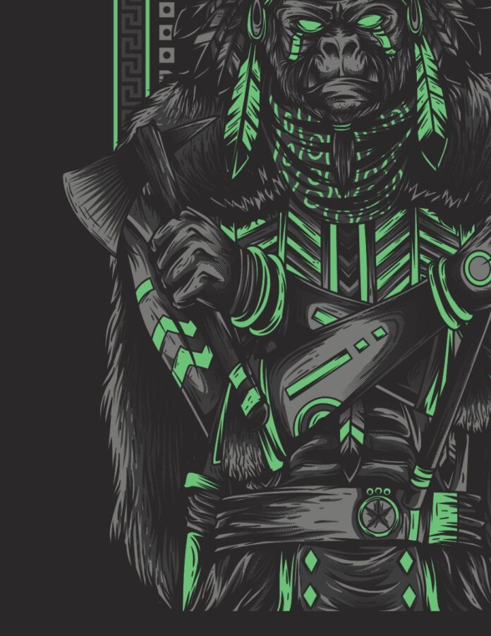 Vector Gorilla Tộc Trưởng