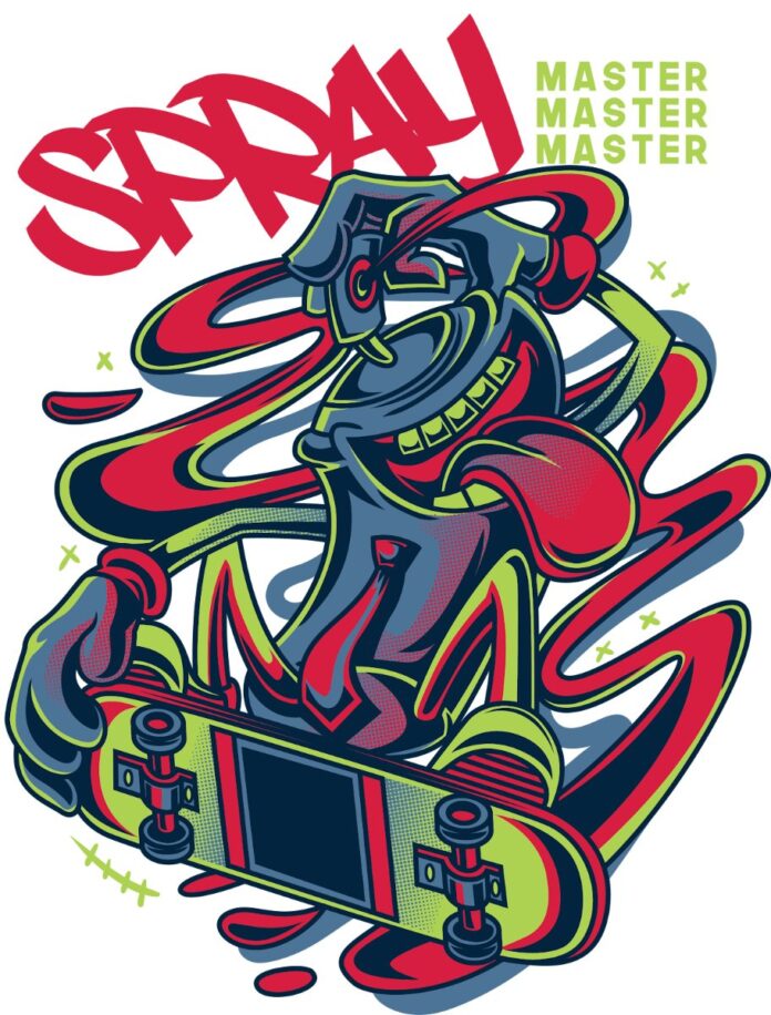 Vector Graffiti Skateboard Master