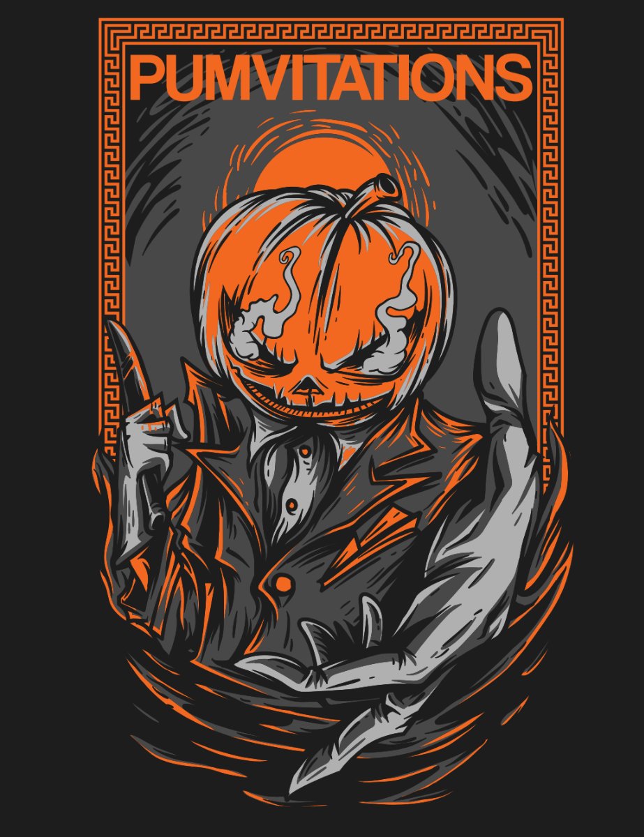 Vector Halloween Zombie Bí Ngô