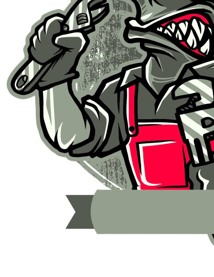 Vector Hammer Shark Thợ Sửa Chữa