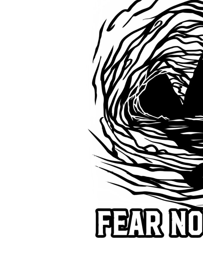 Vector hang động đen trắng