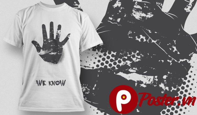 Vector hình bàn tay in áo thể thao