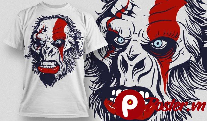 Vector hình khỉ mạnh mẽ