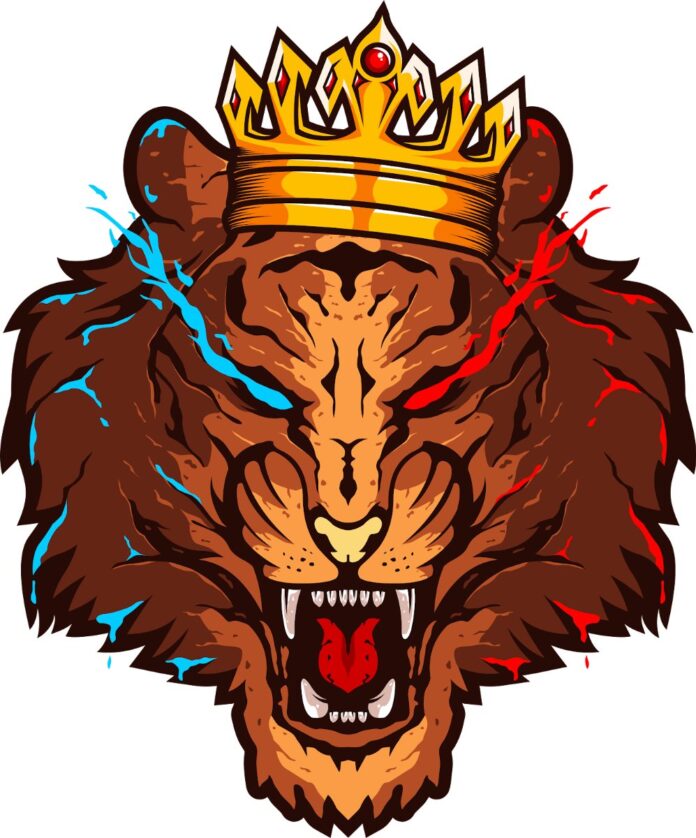 Vector hổ chúa tể vương miện