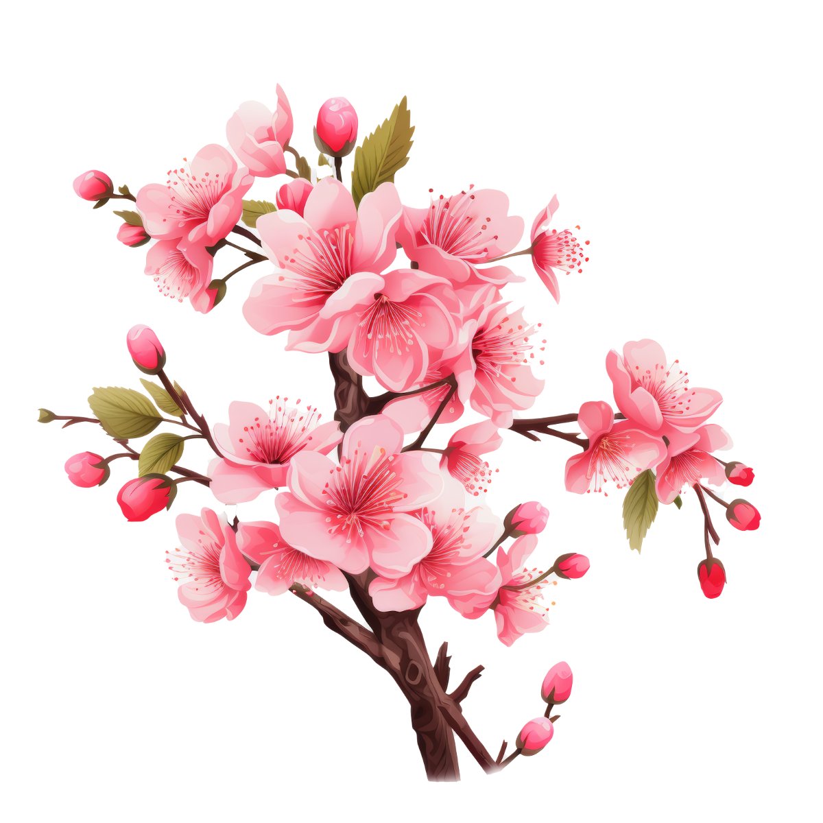 Vector hoa đào Tết đẹp PNG