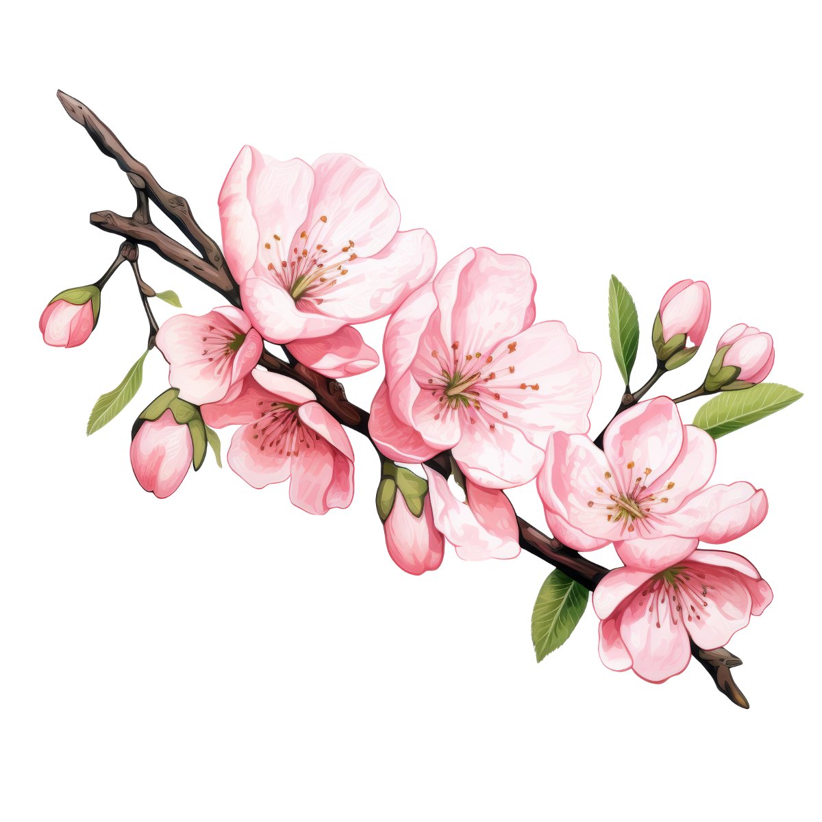 Vector hoa đào Tết đẹp