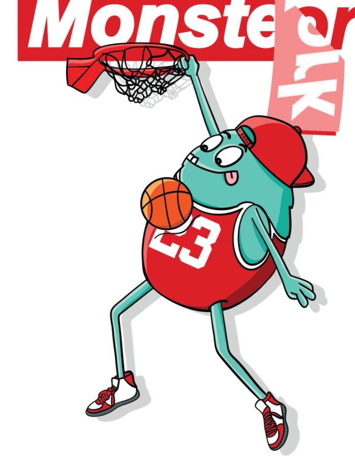 Vector hoạt hình bóng rổ