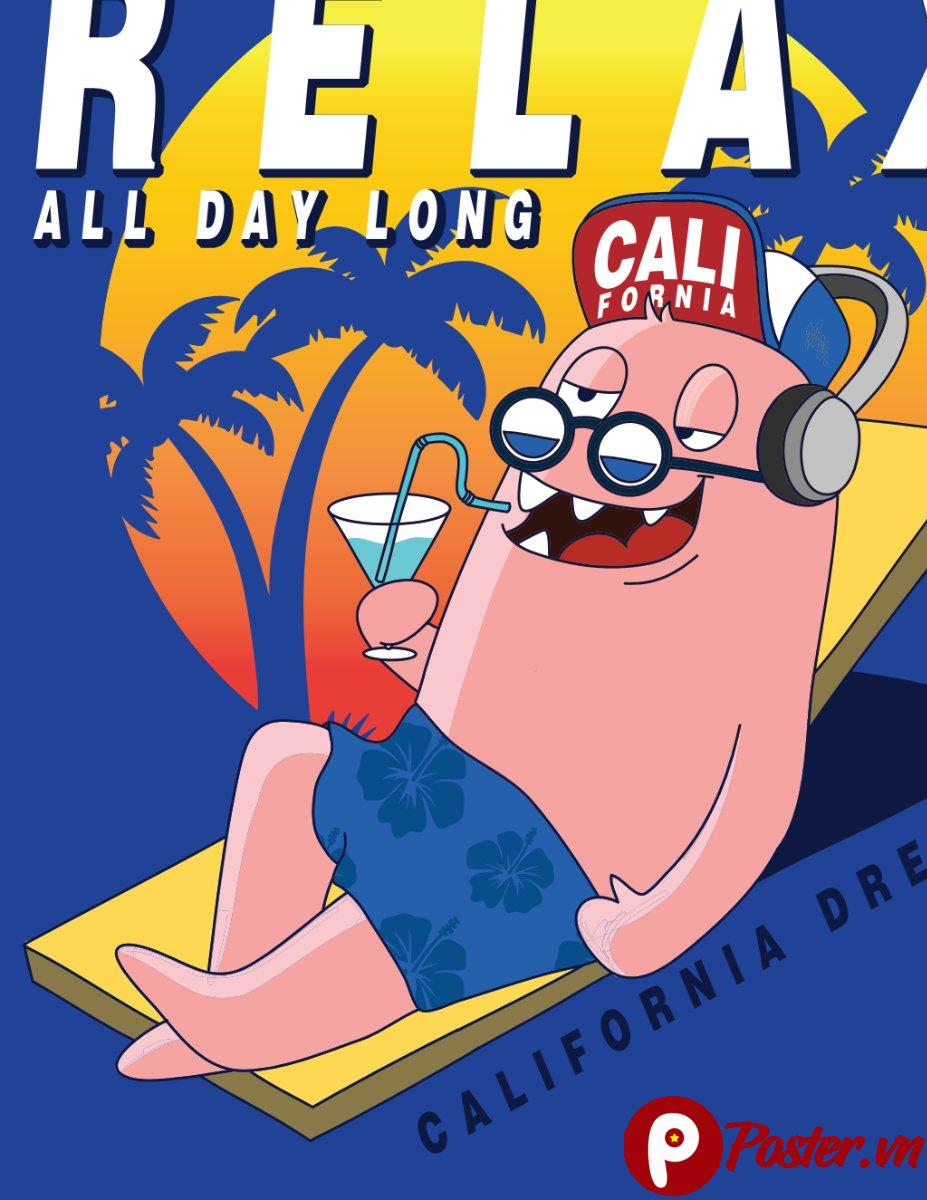 Vector hoạt hình nghỉ ngơi thư giãn