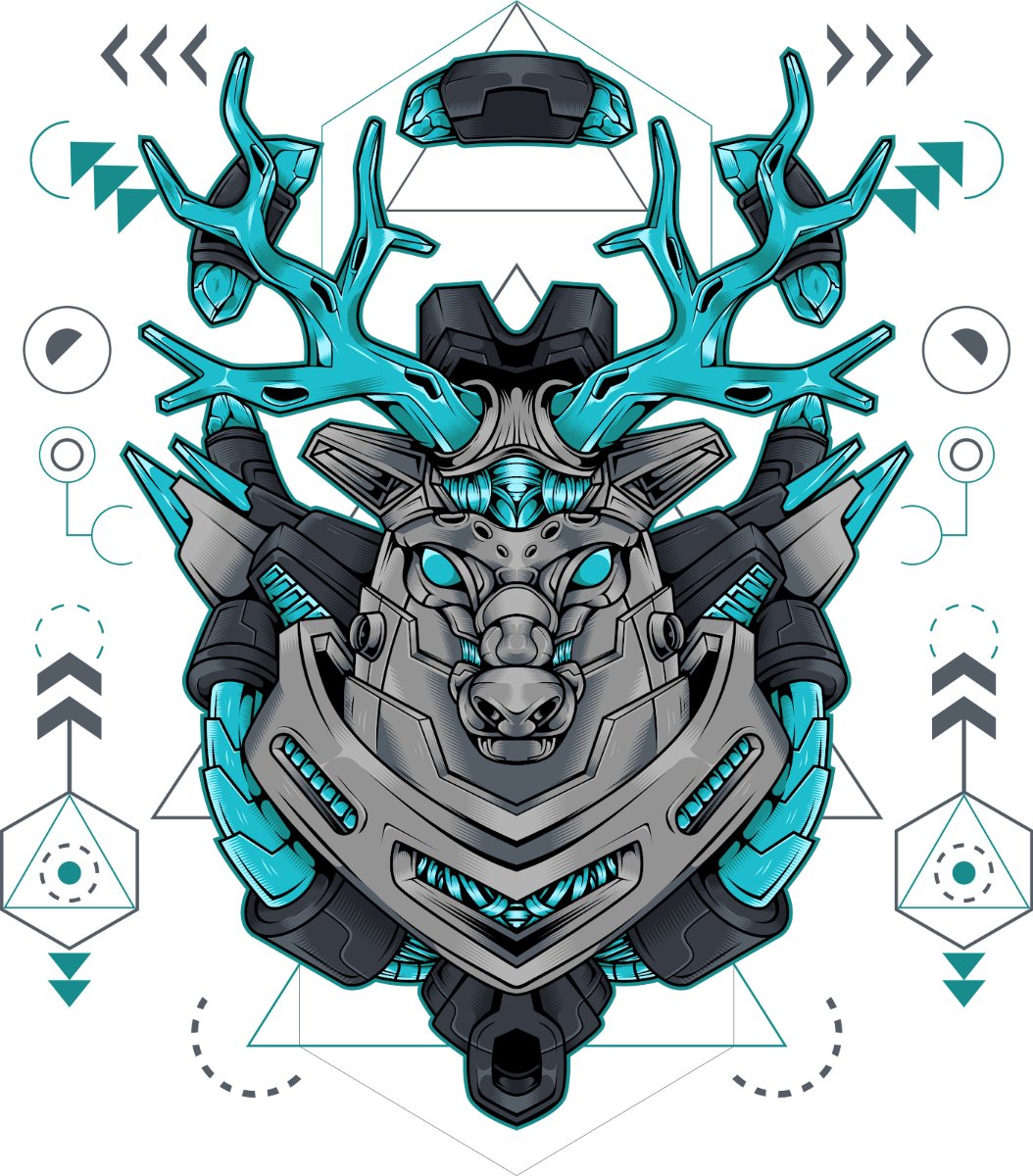 Vector hươu cơ khí 3D