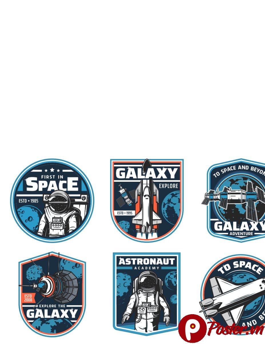 Vector huy hiệu không gian