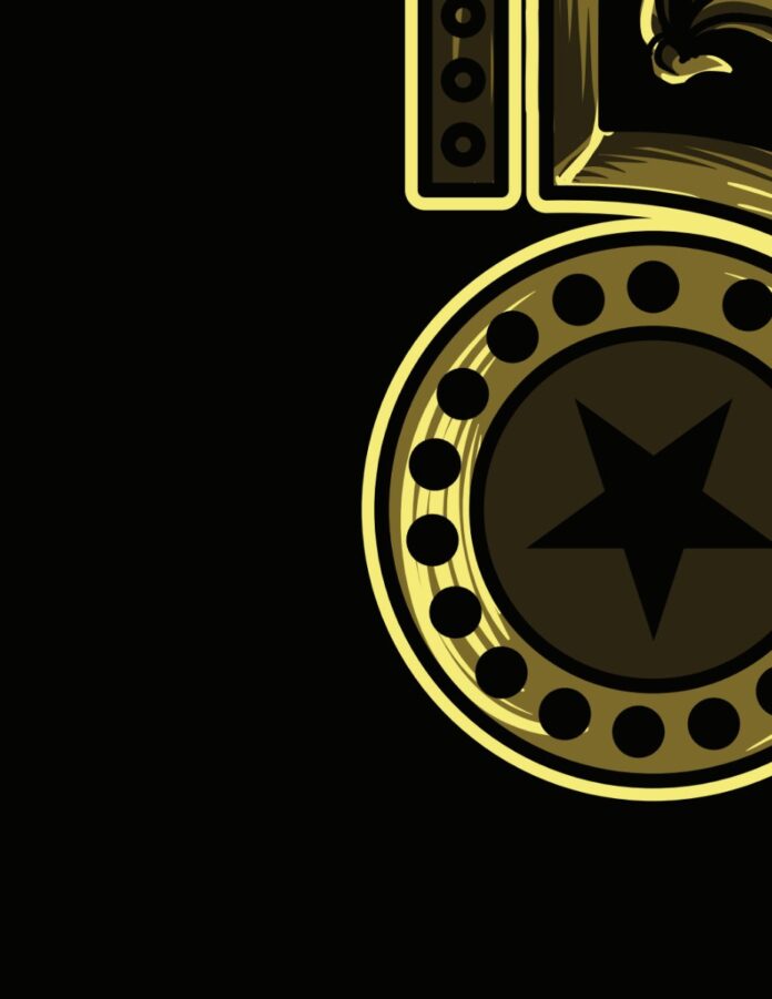 Vector huy hiệu vàng đen độc đáo