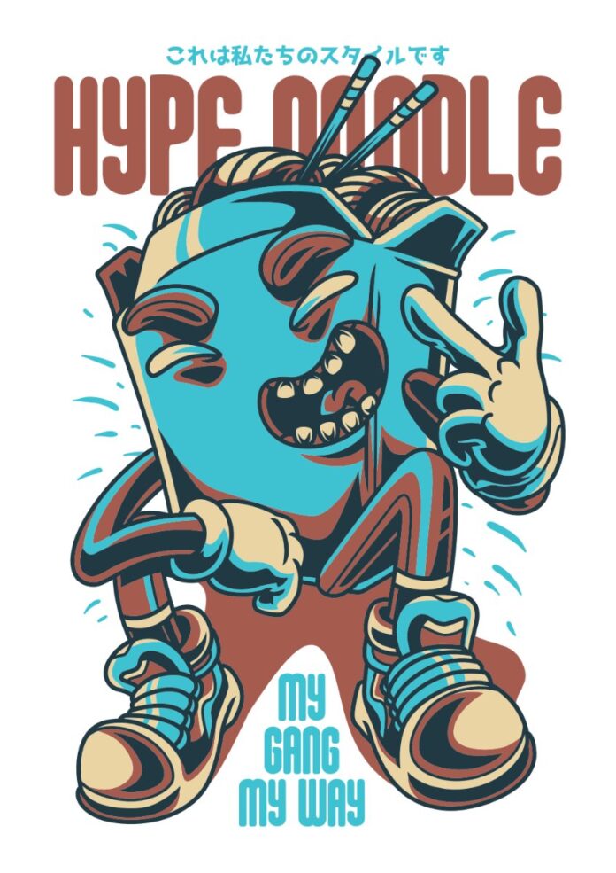 Vector Hype Noodle Zombie