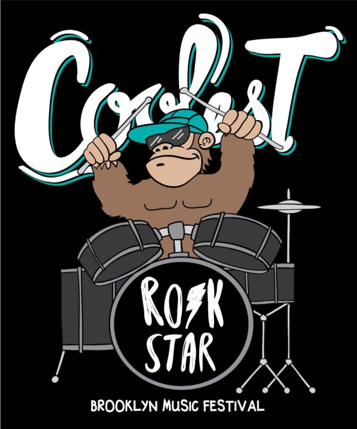 Vector Khỉ Chơi Trống Rock Star