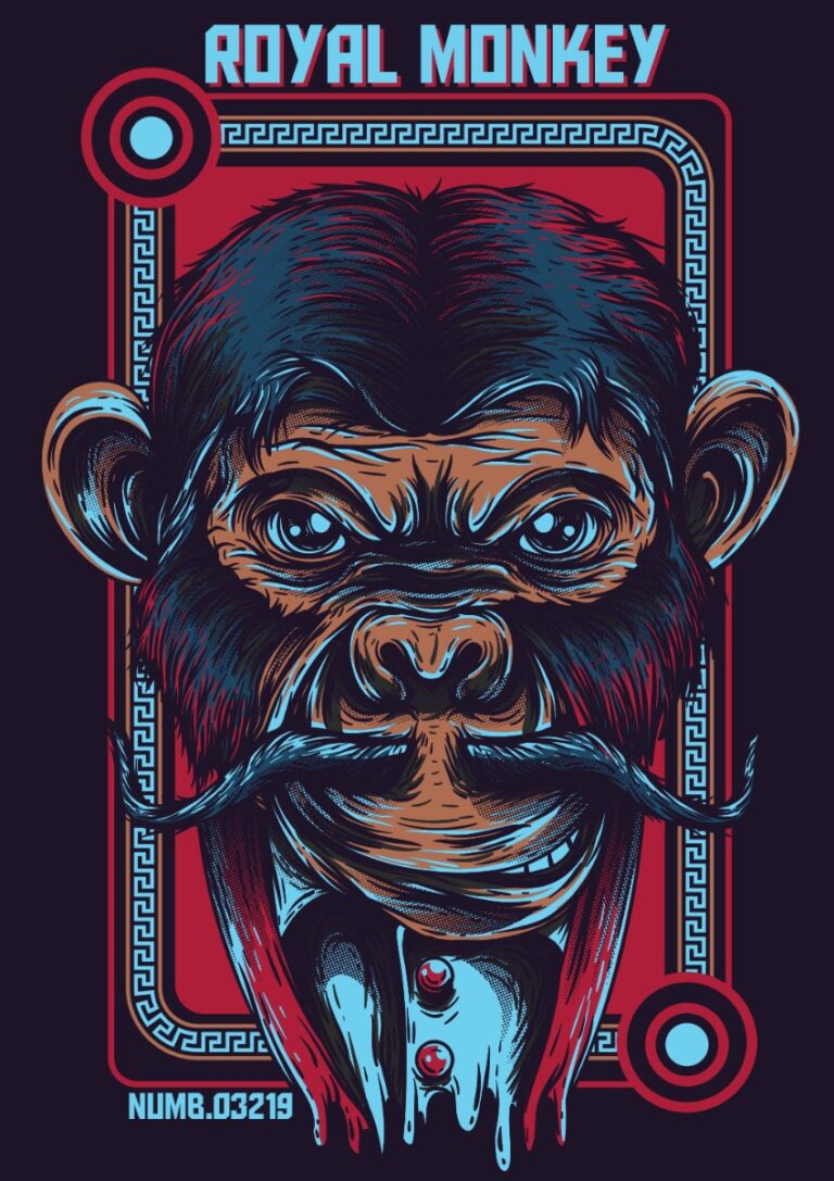 Vector Khỉ Hoàng Gia Độc Đáo